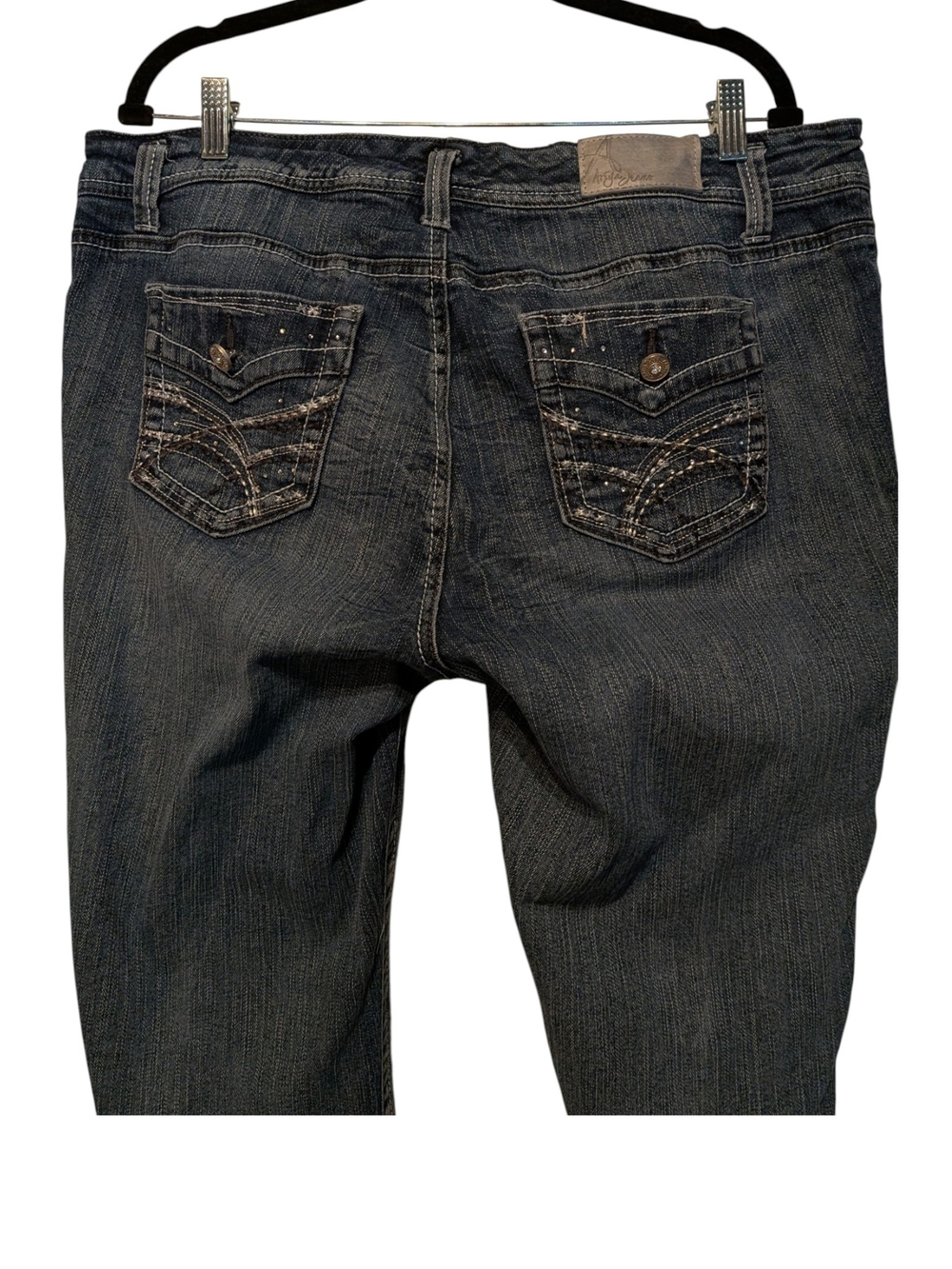 Women’s Charcoal Boot Cut Jeans - Classic Stretch Denim - Picture 3 of 6